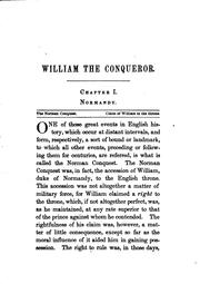 Cover of: William the Conqueror