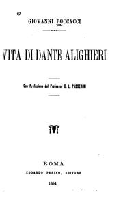 Cover of: Vita di Dante Alighieri