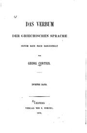 Cover of: Das Verbum der Griechischen Sprache by Georg Curtius
