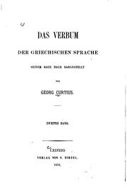 Cover of: Das Verbum der Griechischen Sprache by Georg Curtius, Georg Curtius