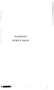 Cover of: Pierrot sceptique: pantomime