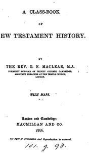 Cover of: A class-book of New Testament history