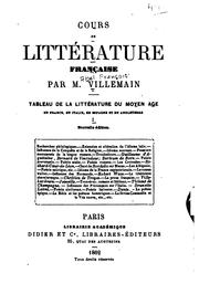 Cover of: Cours de littérature française by Abel-François Villemain