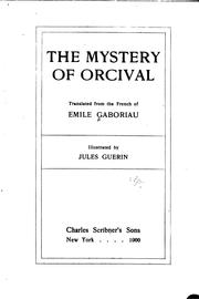 Cover of: The Mystery of Orcival by Émile Gaboriau