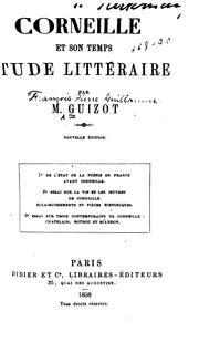 Cover of: Corneille Et Son Temps: étude Littéraire