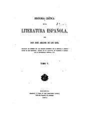 Cover of: Historia crítica de la literatura española by José Amador de los Ríos