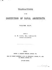 Cover of: Transactions of the Royal Institution of Naval Architects by Royal Institution of Naval Architects