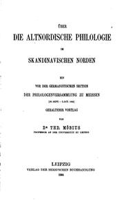 Cover of: Über die altnordische Philologie im skandinavischen Norden: Ein vor der ...