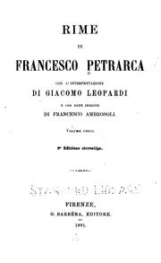 Rime di Francesco Petrarca by Francesco Petrarca