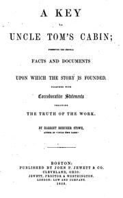 Cover of: A KEY TO UNCLE TOM'S CABIN