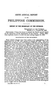 Cover of: Report of the Military Governor of the Philippine Islands on Civil Affairs