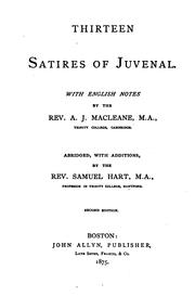 Cover of: Thirteen satires of Juvenal