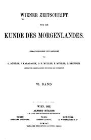 Cover of: Wiener Zeitschrift für die Kunde des Morgenlandes by Universität Wien Orientalisches Institut , Universität Wien Institut für Orientalistik