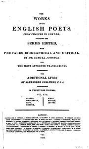 Cover of: The Works of the English Poets, from Chaucer to Cowper: Including the Series ...