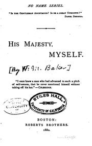 Cover of: His Majesty, Myself