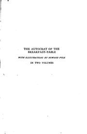 Cover of: The Autocrat of the Breakfast Table by Oliver Wendell Holmes, Sr.