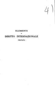 Cover of: Elementi di diritto internazionale privato