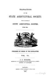 Transactions of the State Agricultural Society of Michigan