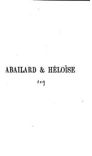 Cover of: Abailard et Héloïse: essai historique by Héloïse