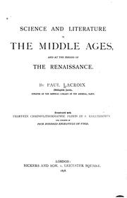 Cover of: Science and Literature in the Middle Ages and the Renaissance