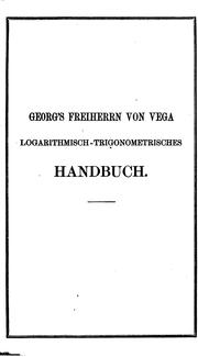 Cover of: Logarithmisch-trigonometrisches Handbuch