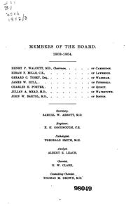 Annual report of the State Board of Health of Massachusetts. 1890 by No name