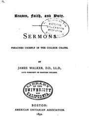 Cover of: Sermons Preached Chiefly in the College Chapel