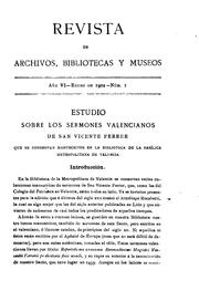 Revista de archivos, bibliotecas y museos by Cuerpo Facultativo de Archiveros , Bibliotecarios y Arqueólogos (Spain)