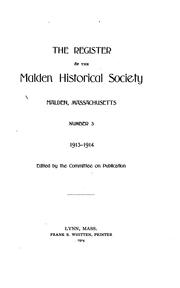 Cover of: The Register of the Malden Historical Society