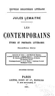 Cover of: Les contemporains: études et portraits littéraires ...
