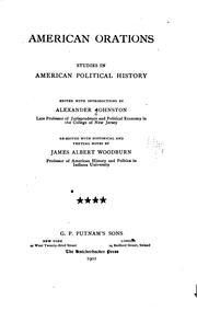 Cover of: American Orations: Studies in American Political History