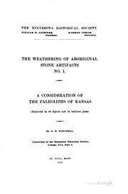 Cover of: The Weathering of Aboriginal Stone Artifacts, No. 1: A Consideration of the ...