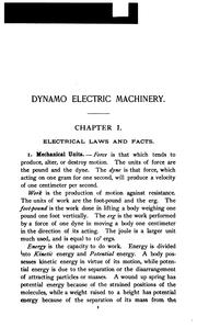 Cover of: Dynamo Electric Machinery: Its Construction, Design, and Operation. Direct Current Machines