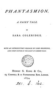 Cover of: Phantasmion: A Fairy Tale by Sara Coleridge