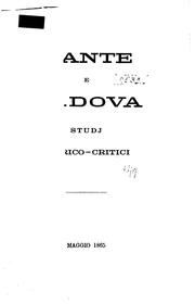 Cover of: Dante e Padova: studj storico-critici