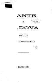 Dante e Padova: studj storico-critici
