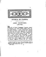 Cover of: Storia della città di Parma by Ireneo Affò