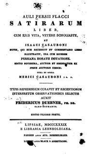 Cover of: Satirarum liber