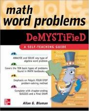 Cover of: Math Word Problems Demystified by Allan G. Bluman