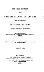 Cover of: General History of the Christian Religion and Church