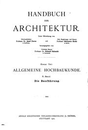 Cover of: Handbuch der Architektur