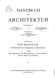 Cover of: Handbuch der Architektur by Josef Durm, Josef Durm