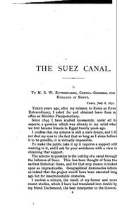Cover of: The Suez Canal: Letters and Documents Descriptive of Its Rise and Progress ...