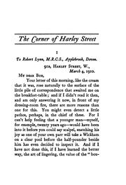 Cover of: The Corner of Harley Street: Being Some Familiar Correspondence of Peter ... by Sir Henry Howarth Bashford