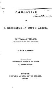 Cover of: Narrative of a Residence in South Africa