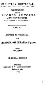 Cover of: Artículos de costumbres
