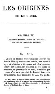 Cover of: Les Origines de L'Histoire