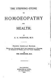 Cover of: THE STEPPING-STONE TO HOMOEOPATHY AND HEALTH