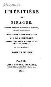 Cover of: L'héritière de Birague, histoire tirée des manuscrits de dom Rago, ex-prieur ...
