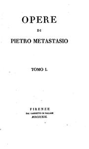 Cover of: Opere di Pietro Metastasio